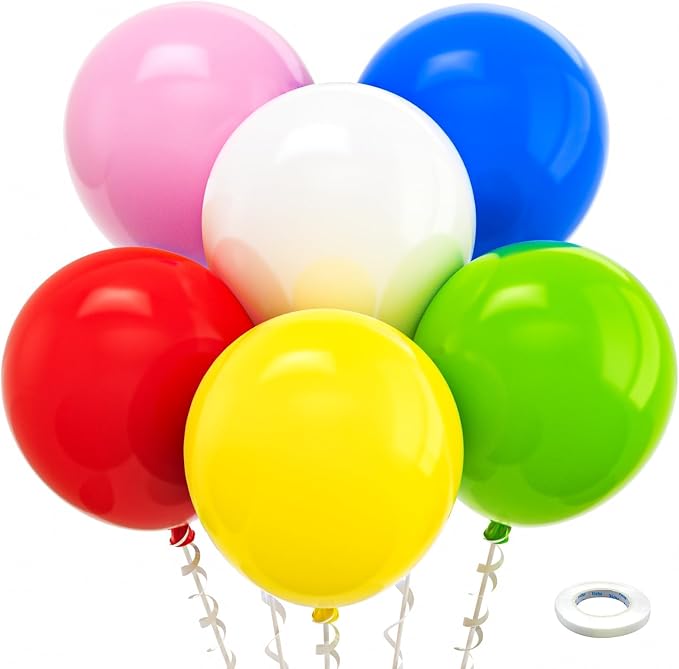 Bezente Rainbow Balloons 18 Inch 30 Pack Latex Large Thick | Assorted Balloons by Bezente
