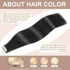 Tape in Hair Extensions Human Hair, Hair Extensions 18 Inch 20pcs Jet Black Remy Straight Human Hair Tape in Extensions Skin Weft Tape Extensions Human Hair