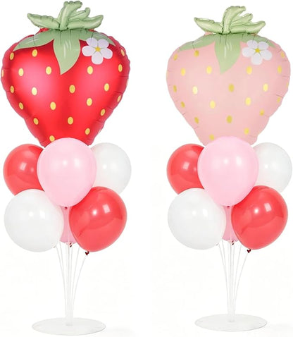Strawberry Party Balloons Stand Kit 2 Sets, Balloon Table Centerpieces by Unknown