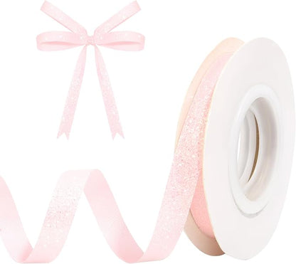 Light Pink Metallic Glitter Ribbon by HISWAN