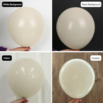 RUBFAC White Balloon Arch Different Sizes Sand White Balloons 129pcs | 18 12 10 - Image 3