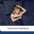 SKY BEDDINGS King Pillowcase Set of 2 - Soft Brushed Microfiber Pillow Cases with Envelope Clouser - Wrinkle-Free, Fade-Resistant Pillow Covers - 20 x 40 Inches, Navy Blue