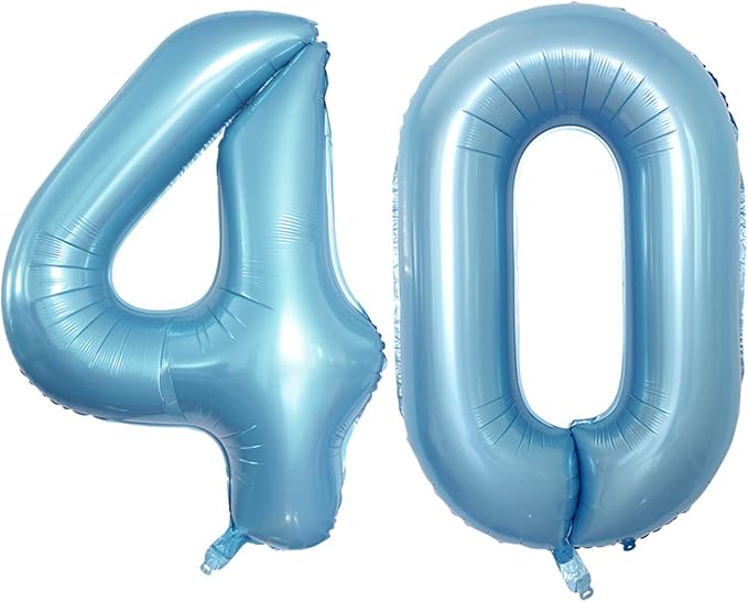 Number 40 Balloons for 40th Birthday Party Decorations, 42 Inch Jumbo Foil by GOER