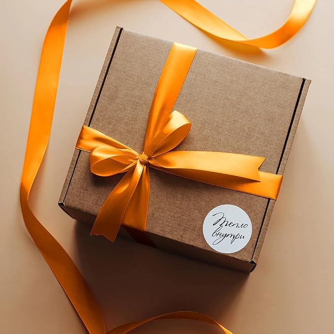 Orange Ribbon Gold Fall Ribbon for Gift Wrapping 3/8 in 25 Yards Ribbons for - Image 5