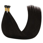 YoungSee I Tip Hair Extensions Human Hair Dark Brown 16 Inch Itips Hair Extensions Brown 80s 50g Invisible Tip Hair Extension Real Human Hair for Women Keratin Tip Extension