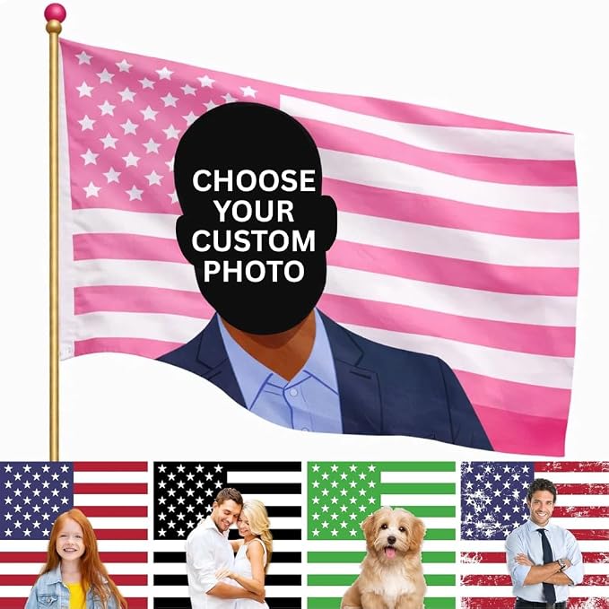 Custom Flag with Face on It by DreamController; Personalized American Flag with by DreamController
