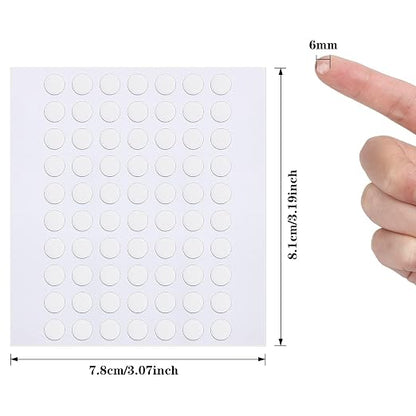JANYUN 280 Pcs Small Sticky Dots Stickers Round Putty Clear Sticky Tack | - Image 2