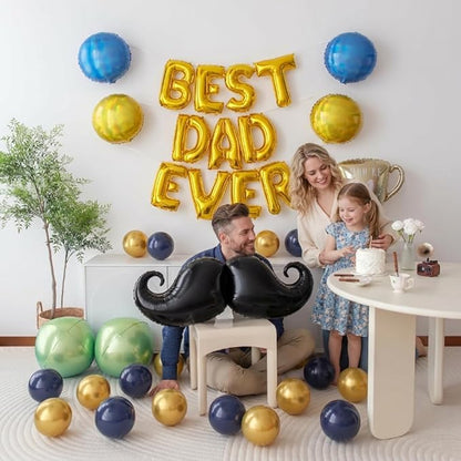 45 PCS Fathers Day Gift for Dad Happy Birthday Foil Balloon Party Decorations - Image 4