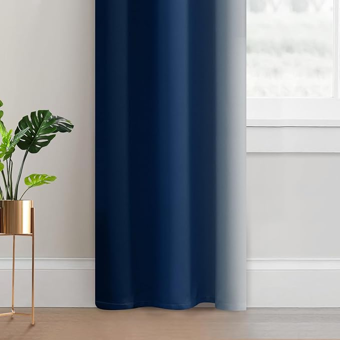 Yakamok Ombre Curtains Blue and Greyish White - Image 4