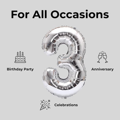 YPSelected 32 Inch Large Foil Helium Number Balloon Birthday Wedding Party 0-9 - Image 5