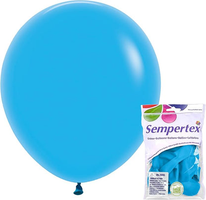 Sempertex Fashion Blue Balloons, 18 Inch, vibrant color, ships uninflated by Sempertex