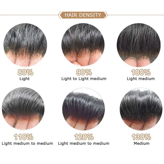 Toupee For Men Swiss Lace Hair System For Mens ToupeeL Human Hair Lace Hair Piece For Mens Toupee Hair Units 7X9#1B Off Black 120% Density