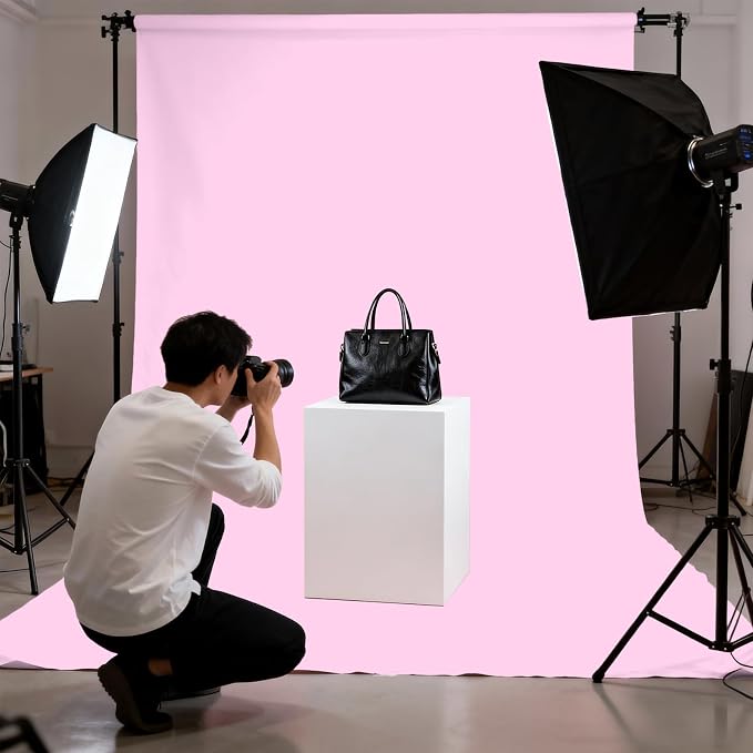 Pink Photography Backdrop for Photoshoot, Fabric 6x9ft | Polyester Studio Photo - Image 4