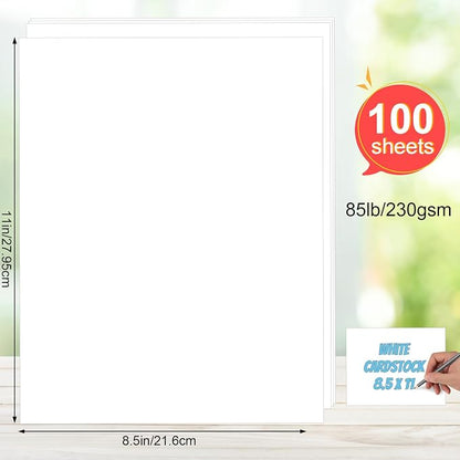 Joyberg 100P White Cardstock 8.5 x 11, 230gsm Cover Cardstock Paper, 85 Lb - Image 2
