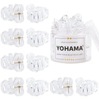 YOHAMA 10 pcs Hair Clips Medium Small 1.57 in Clear Octopus Claw Clips 4cm Medium Jaw Clips Durable Strong Grip for Women Girls Thick Hair.