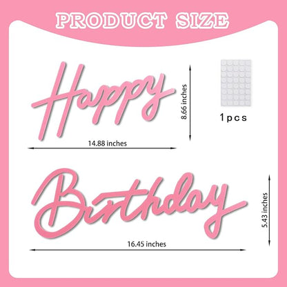 TONIFUL Happy Birthday Sign for Backdrop - Image 2