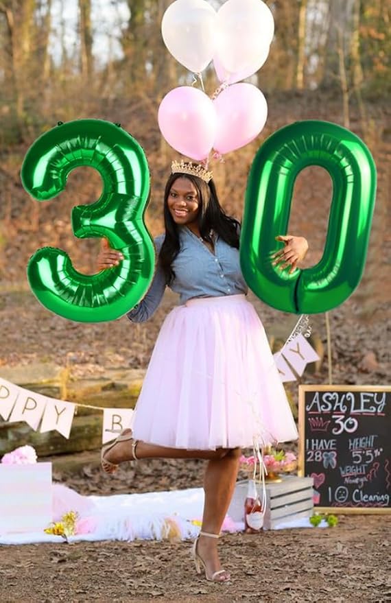 Number 13 Balloon 40Inch for 13 Year Old Birthday Decorations, Dark Green | - Image 3