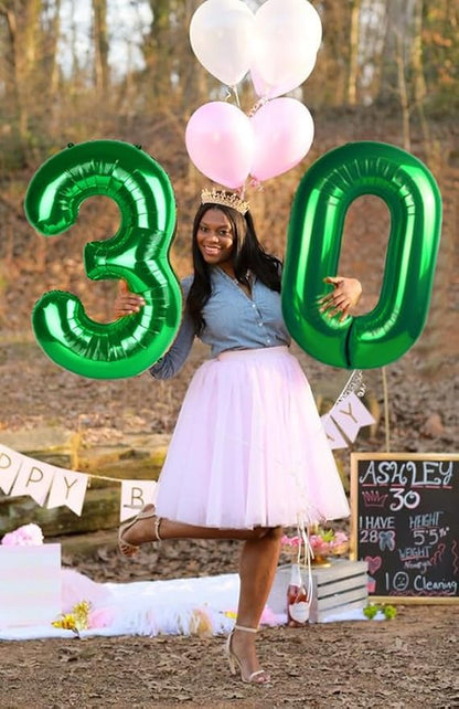 Number 13 Balloon 40Inch for 13 Year Old Birthday Decorations, Dark Green | - Image 3