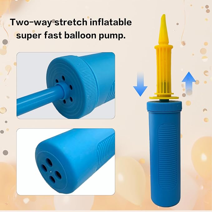 2 Pack Hand Balloon Pump, Manual Air Inflator Pump - Image 5