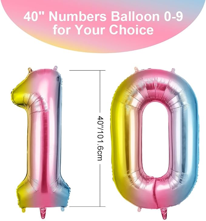 OFFCUP 40 Inch Gradient Number 10 Balloon - Image 2
