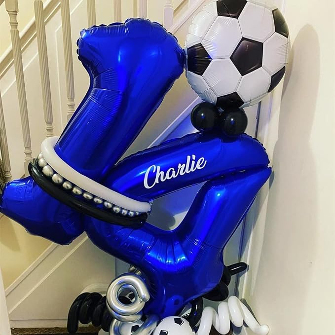 Navy Blue 40 Balloon Numbers, 40 Inch Dark Blue 40 Birthday Balloons Large Foil - Image 3