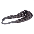 DIGUAN Hollow out Synthetic Hair Braided Headband Hairpiece Women Girl Beauty accessory for Women (Deep Brown)