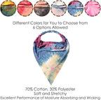 6 Pack Hair Scarf Headband for Women Elastic Bandana Head Scarf Large Boho Triangle Kerchief with Clips Non Slip Scarves