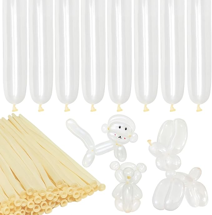 LXZFCRG 260 Balloons Clear Long Skinny Latex Balloon by LXZFCRG