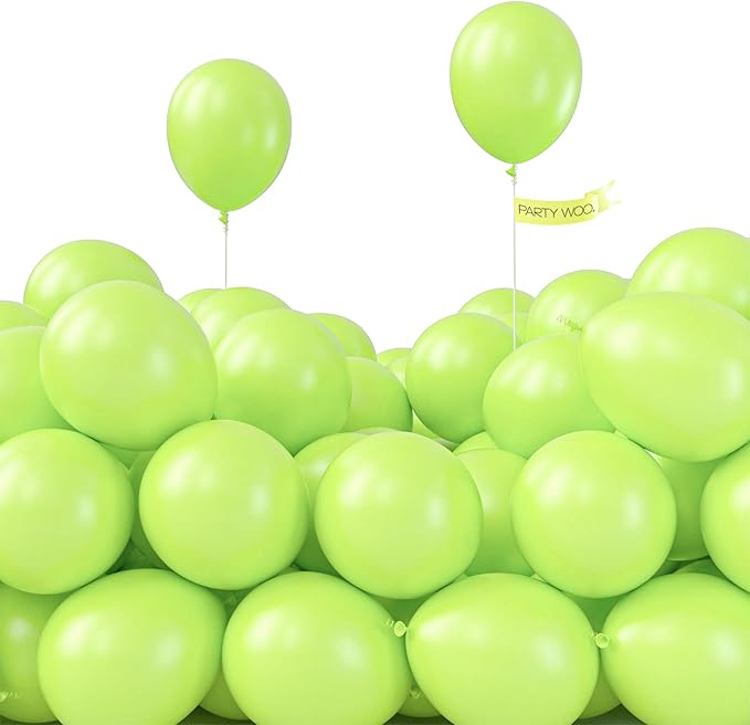 PartyWoo Lime Green Balloons 50pcs Small Mini Neon Balloons 5 Inch | Graduation by PartyWoo