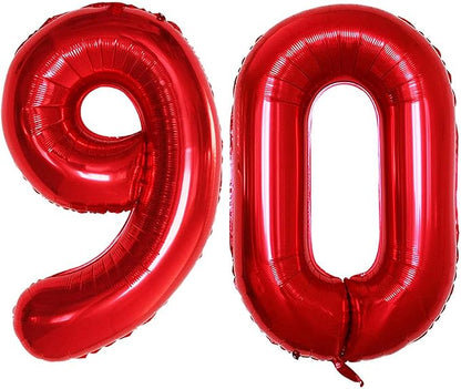 Number 90 Balloons for 90th Birthday Party Decorations, 42 Inch Jumbo Foil by GOER