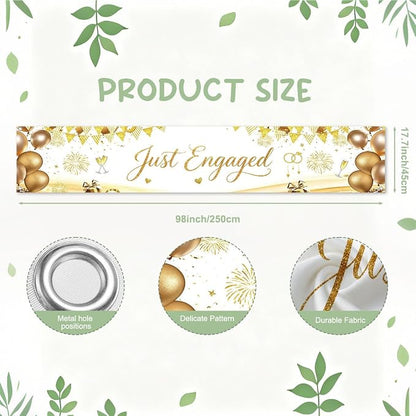 Just Engaged Banner Decorations - Image 2