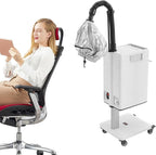 Nano Hair Steamer, Professional Micro-Mist Hair Steamer 6 Modes Adjustable, Floor Type 360° Rotation Universal Wheel for Hair Deep Care Hair Repair Salon Spa (White Stye)