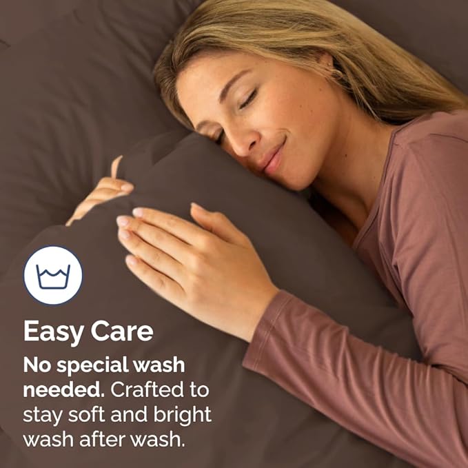 Queen Pillow Cases - 4 Pack - Super Soft Pillowcase Covers - Envelope Enclosure - Hotel Quality Pillow Protectors - Wrinkle Free, Fade, Shrink & Stain Resistant - Machine Washable - 20" x 30" (Brown)