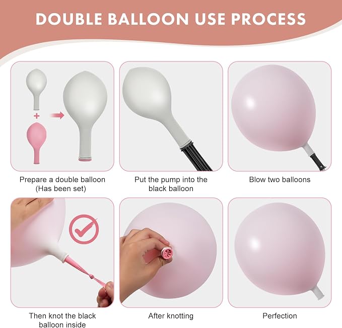 Dusty Pink Balloon Garland Double Stuffed Dusty Rose Pink mauve Pink Sand White - Image 3