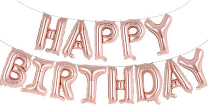Happy Birthday Balloons Banner, Foil Balloon Personalized Name Letters Balloons by TOTAFAM