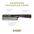 Kent 91TG Detangler Combs for Women Wide Tooth Hair Comb for Curly and Wavy Hair - Wet Hair Comb, Large Handle Wide Tooth Shower Comb for Hair for Effective Detangling Kent Comb