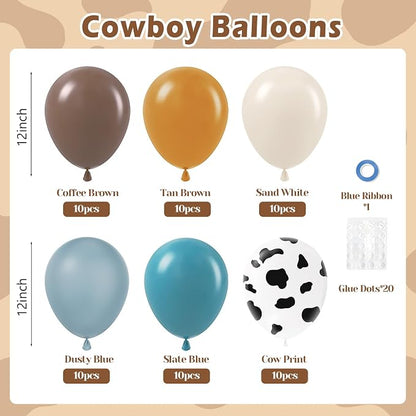 60pcs Cowboy Balloons - Image 2