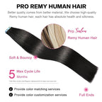 SUYYA Tape in Hair Extensions Remy Human Hair 14 inches 40g/pack 20pcs Straight Seamless Skin Weft Natural Black Tape in Extensions Human hair(14 inches #1B Off Black)