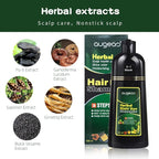 Natural Black Hair Color Shampoo for Gray Coverage, 3 in 1 Herbal Hair Shampoo for Women and Men, 500ML