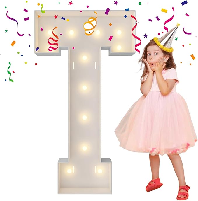 4FT Marquee Light Up Letters, Large Marquee Letters, Mosaic Balloon Frame by MerryMosaics