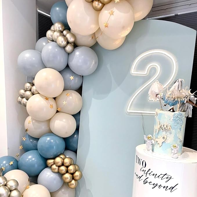 Dusty Blue Balloons 50pcs 12inch - Image 5