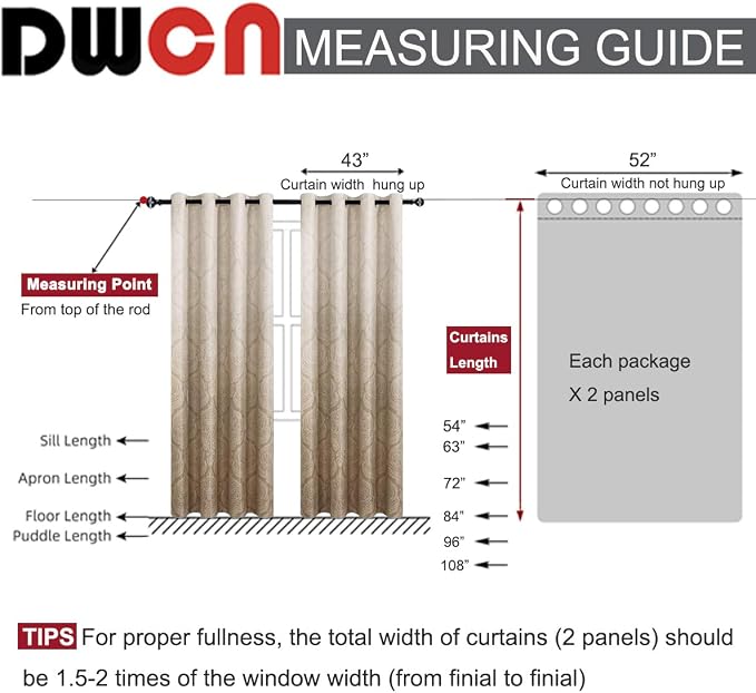 DWCN Ombre Blackout Curtains - Image 8