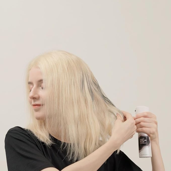 Just Color Hair Dye Spray | Semi-Permanent | 10-Minute Process | Custom Color Options | Carbon Grey Hair Dye | Leave in Conditioner | Ammonia & PPD Free | Lasts 8-12 Washes | Pack of 2