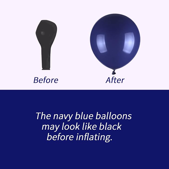 50pcs Navy Blue Balloons, 12inch Helium Quality Nile Blue Balloons | Balloons - Image 3