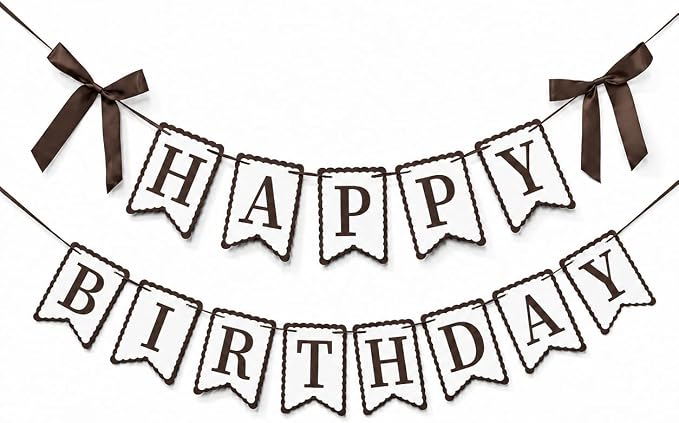 Brown Happy Birthday Banner by TULOBI