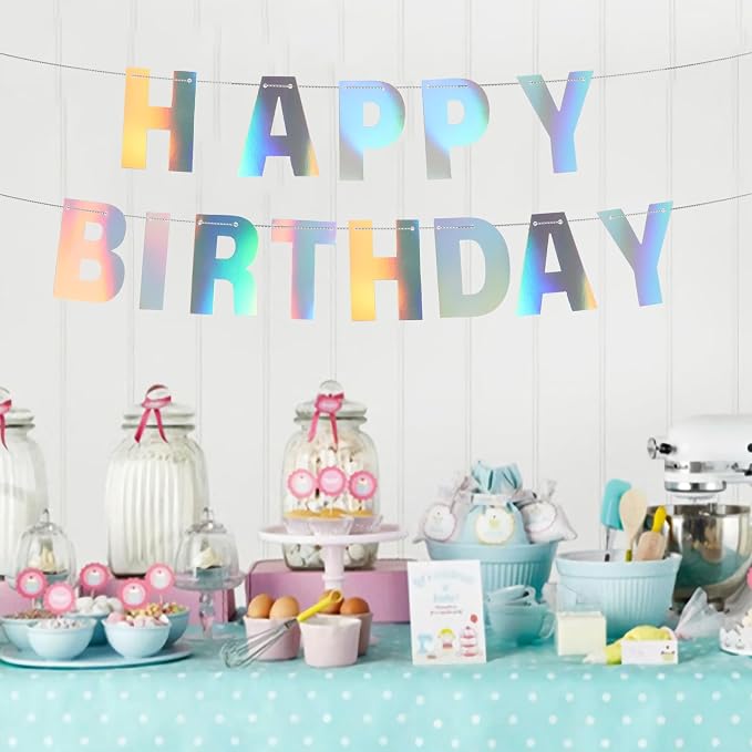 DIY Banner Kit with Letters Banner Letters Holographic Customizable Birthday - Image 7