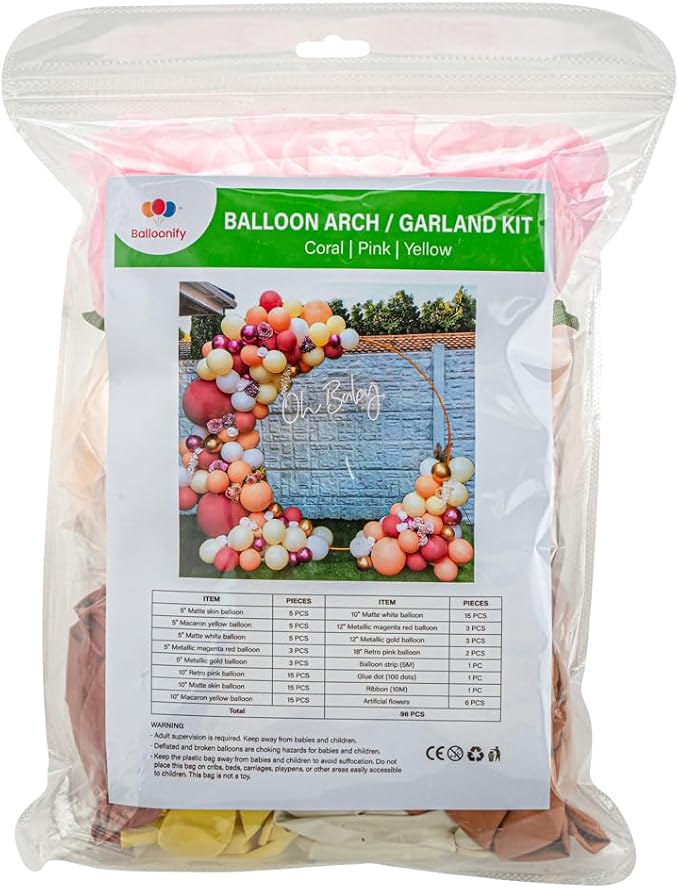 Restaurantware-Balloonify Balloon Garland Set, 1 Party Decoration Kit - Image 2