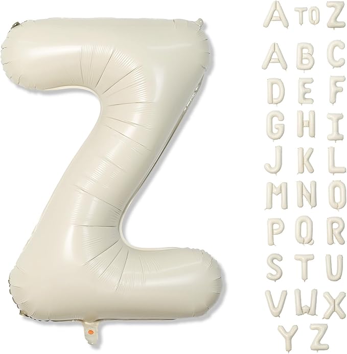Lingqiang 40 Inch Cream Letter Balloon 'Z' by Lingqiang