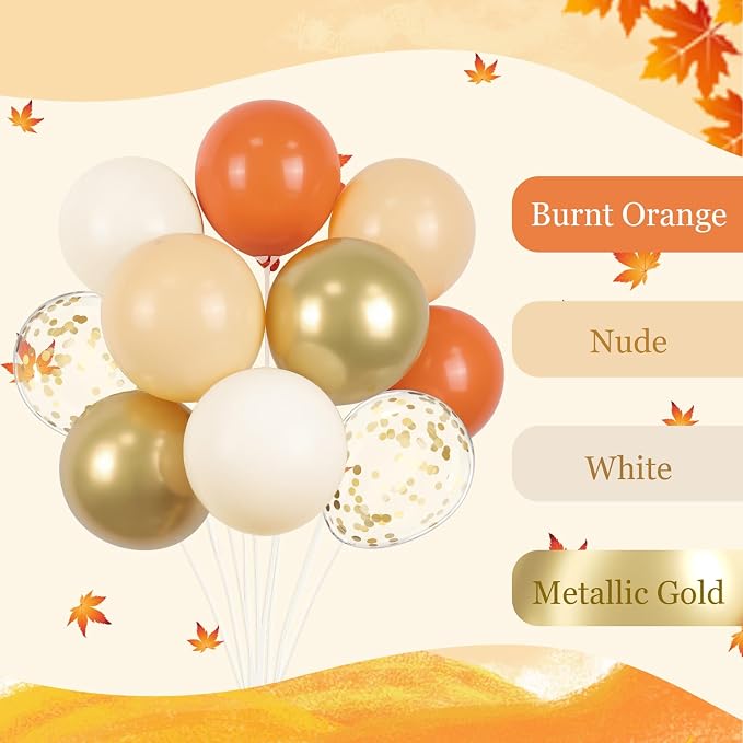 60pcs 12inch Fall Balloons Thanksgiving Balloons - Image 4