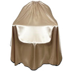 Salon Styling Capes for Clients, Hair Dye Cutting Capes with Elastic Hooks, Waterproof Light Weight Satin Sheen Styling Cape Barber Gown for Stylist, 63”*56”(Champagne Color)